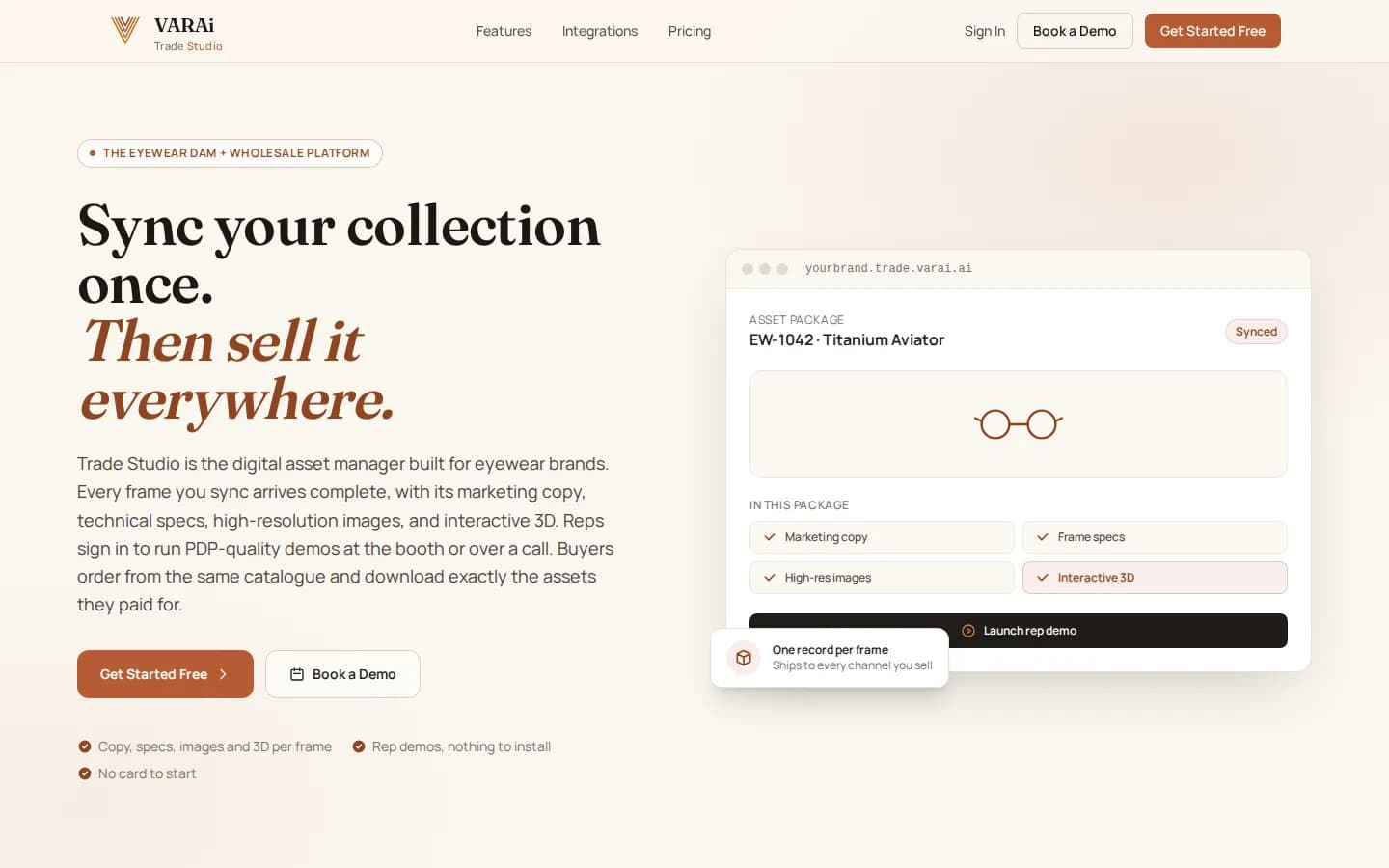 Trade Studio home page: Sync your collection once, then sell it everywhere